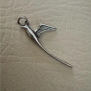 Sterling Silver Bird Pendant Charm